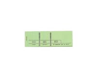 Bloc passe-partout 100 feuillets numérotés de 3 volets - Format 4,8x15 cm - Vert