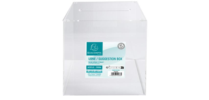 Urne 21cm, mit abnehmbarem Deckel - Kristall
