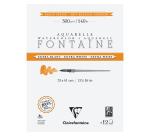 Clairefontaine Fontaine Watercolour Block - 31 x 41cm - 12 Sheets - 300gsm - Hot Pressed