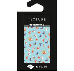 Pap. Texture Décopatch n°866 1 vel 40x60 - Blauw