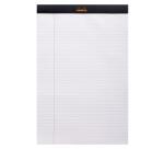 Rhodia Black Head Stapled Pad No19, Lined+Margin, A4+ - Black