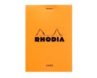 Bloc agrafé Rhodia N°12 8,5x12 cm 80 feuillets ligné 80g - Orange