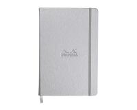 Webnotebook A5 192 pages ligné papier ivoire 90g fermeture élastique - Argent