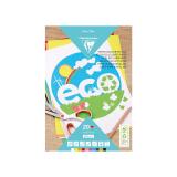 PAPIER COULEUR RECYCLÉ, Bloc de 20 feuilles 210g/m2 au format A4 (21x29,7cm), Assortiment - 10 couleurs - Assortiment