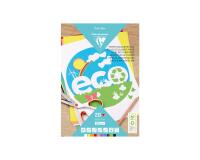 PAPIER COULEUR RECYCLÉ, Bloc de 20 feuilles 210g/m2 au format A4 (21x29,7cm), Assortiment - 10 couleurs - Assortiment