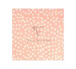 Papier 80g, Tiny Rolls 5x0,35m, Coeurs - Rose