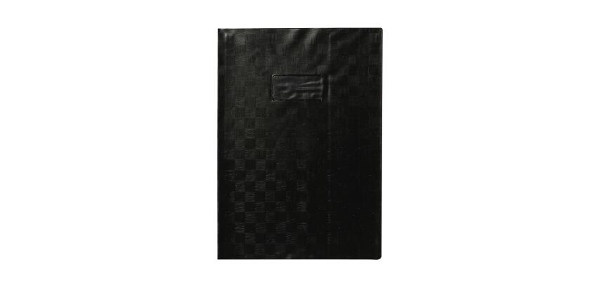 Protège-cahiers grain madras avec rabats marque-pages PVC 22/100ème A4
