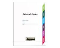 Cahier de textes piqué 8000 POLYPRO 17x22cm 124 pages grands carreaux Incolore - Incolore