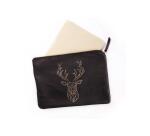 BLACK FOREST Pochette universelle 27x19 cm, Cerf - Noir et doré