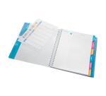 Cahier de textes reliure intégrale Koverbook 17x22cm 148 pages grands carreaux couverture polypropylène transparent - Assortis