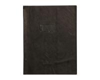 Protège-cahiers grain cuir PVC 22/100ème 24x32 cm - Noir