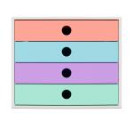 Exacompta Candy Tidy Filibox Filing Module, 4 Drawers - Assorted colours