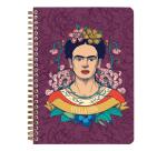 Frida Kahlo, Carnet reliure intégrale A5 14,8x21cm, 148 pages, ligné, ass.