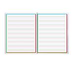 Cahier d'écriture piqué spécial Dys 17x22 cm 48 pages cadre et lignes 4 couleurs Interligne 2 mm - Assortis