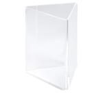 Triangle Stand up sign holder A5 portrait Office - Crystal