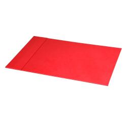 Desk pad, in faux leather, poppy