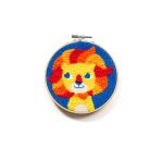 Punch Needle, Lion - Orange