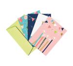 SET DE CORRESPONDANCE THÉMATIQUE, 8 enveloppes Pollen C6 (114x162mm) 120g + 8 cartes pliées 110x155m 185g, Anniversaire