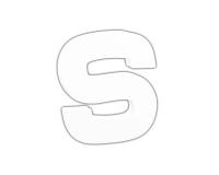 Petite lettre S 12cm - Blanc