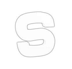 Letter 12cm, S. - Wit