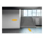 Hinweisschild, Weitergehen, PVC, selbstklebend und rutschfest, 100 cm - Gelb