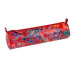 Celestial LEATHER Pencil case Ø5,5x22 cm Red garden