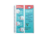 Carnet de vocabulaire reliure intégrale Koverbook 11x17cm 100 pages ligné + marge centrale couverture polypropylène transparent - Incolore