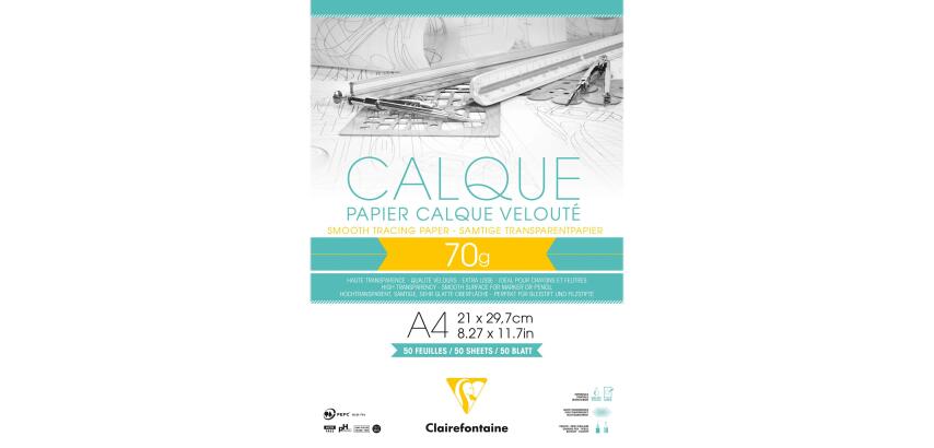 Clairefontaine Superior Tracing Paper Pad - A4 - 50 Sheets - 70/75gsm