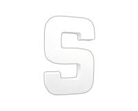 Lettre S 20,5cm - Blanc