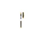 Stylo roller, corps résine de couleur étoupe, attributs or jaune brossé - Taupe
