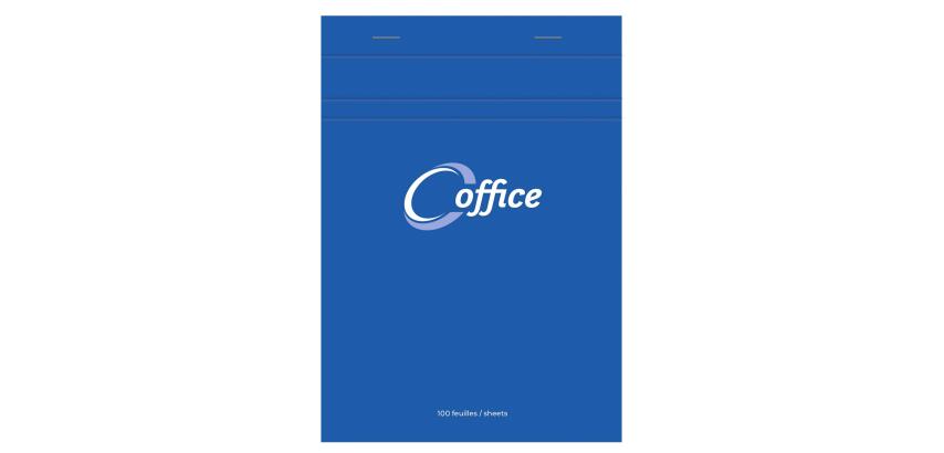 Calligraphe Stapled Office Pad A5 Squared 56gsm, 50 sheets - Blue