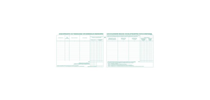 Piqûre Garagistes - Occasion intérieur & Export - avec registre de comparaison -texte NL - 80 pages