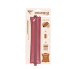 Antique Pink Flat Leather Pencil Case with Elastic Age Bag 20x4.5 cm