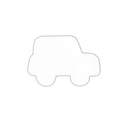 Car Symbol 20.5cm - White