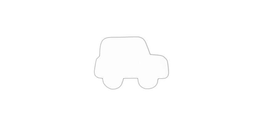 Symbole voiture 20.5cm - Blanc