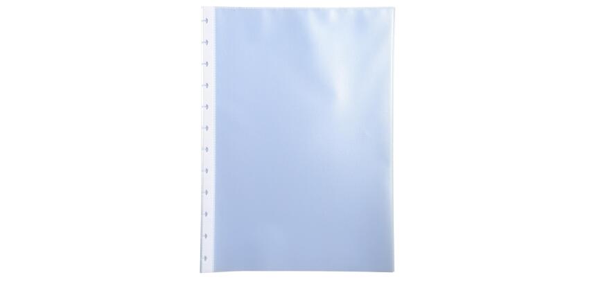 Exacompta pochette perforée pour protège-documents avec anneaux, en PP grainé, 10 pochettes, transparent