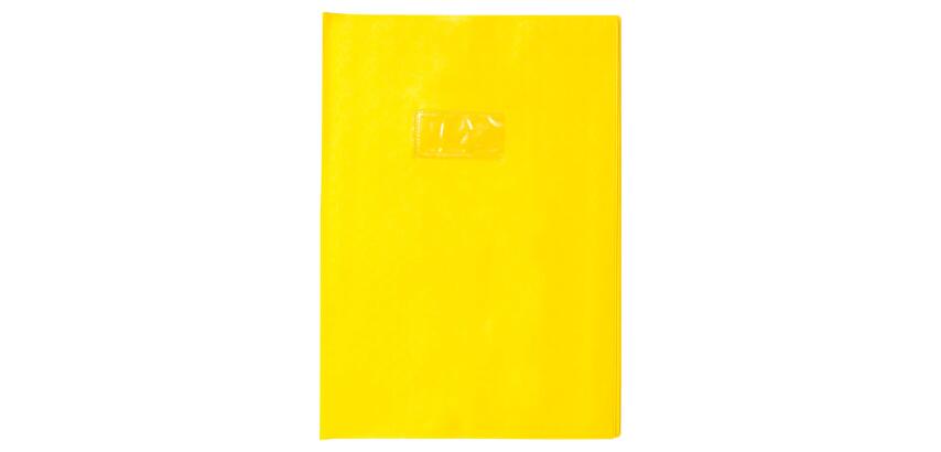 Protège-cahiers grain losange PVC 18/100ème avec porte-étiquette A4