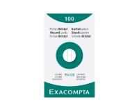 Karteikarten, Packung mit 100 Stück liniert, ungelocht, 75x125mm - Weiß