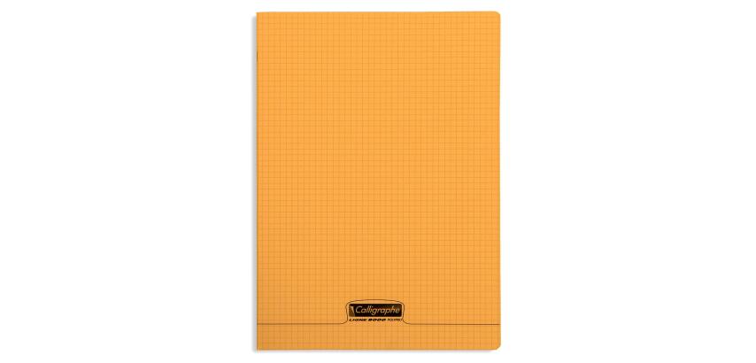 Cahier piqué 8000 POLYPRO A4 96 pages petits carreaux 90 g - Orange