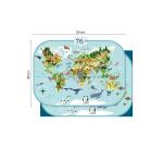 Puzzle éducatif, Planisphère - Multicolore