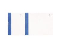 Bloc vendeur à bande couleur 100 feuillets double numérotage - 6 ,6 x 13,5 cm