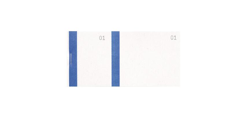 Bloc vendeur à bande couleur 100 feuillets double numérotage - 6 ,6 x 13,5 cm