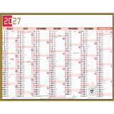 Calendrier Tricolore 22 x 29,5 cm Semestriel 2027 - Visuel