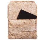 CÉLESTE CUIR Pochette à rabat 26x18 cm Lazer Or
