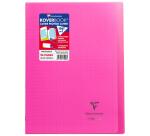 Cahier piqué Koverbook A4 96 pages grands carreaux couverture polypropylène transparent