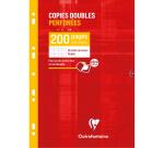 Copies doubles sous étui A4 200 pages perforées grands carreaux