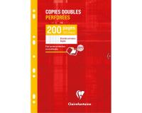 Copies doubles sous étui A4 200 pages perforées grands carreaux