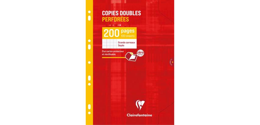 Double sheets, A4, ruled, 200 pages
