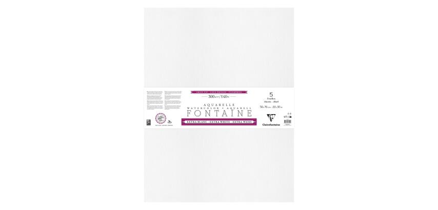 Fontaine Extra Blanc Grain Fin paquet 5F 56x76cm 300g