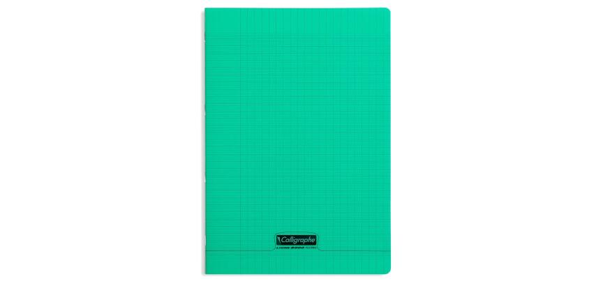Cahier piqué 8000 POLYPRO A4 48 pages grands carreaux 90 g - Vert